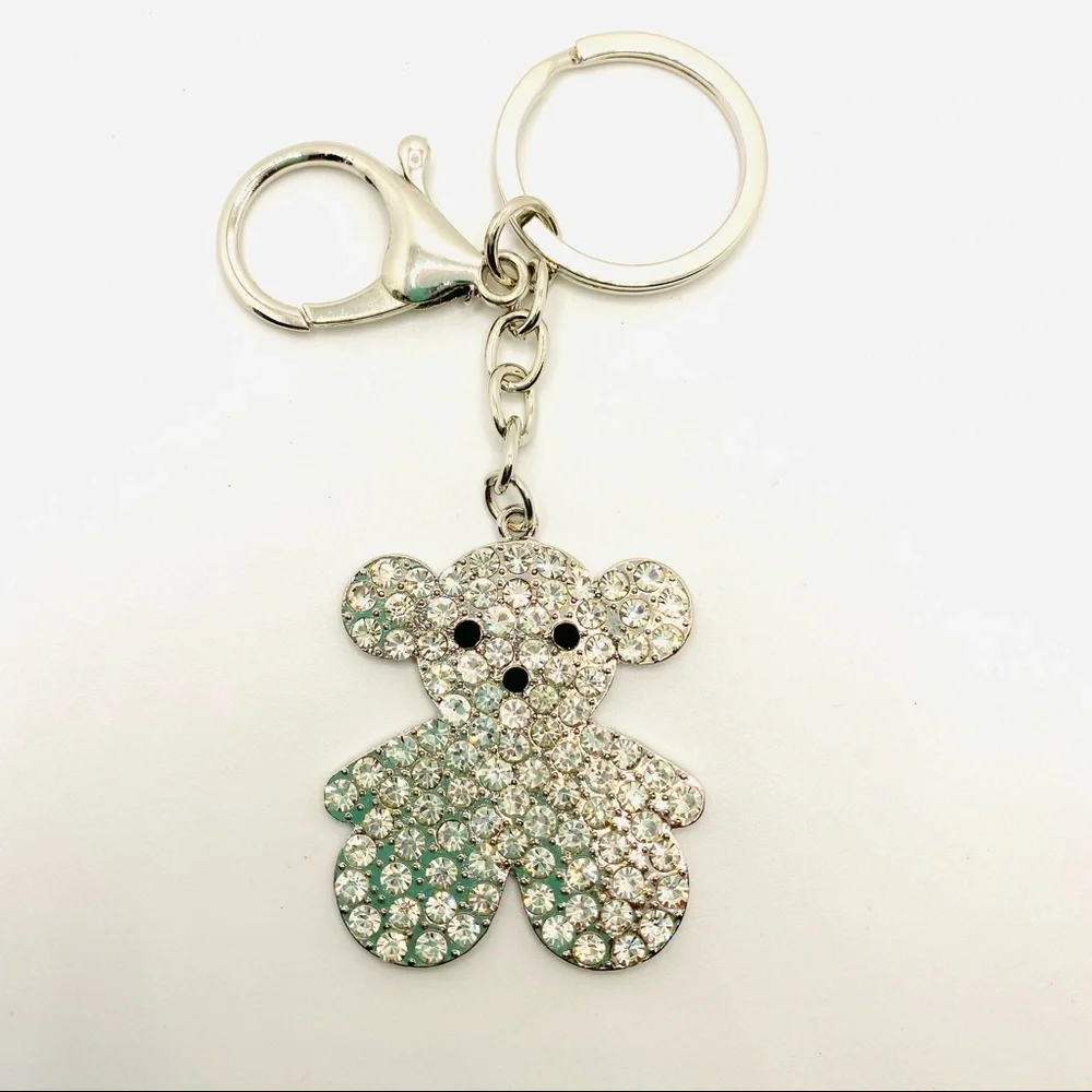 Keychain Purse Charm Teddy Bear Crystal